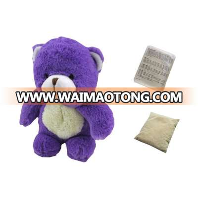 Plush lavender bear peiguin animal toy with stuffing inside plush animal toy