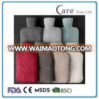 Small knit coat rubber hot water bottle with sleeve cover